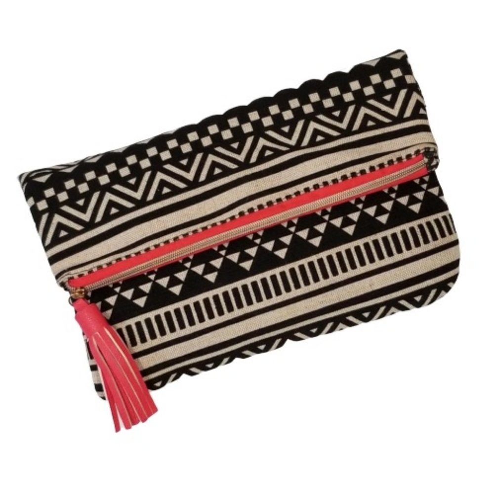 Bergdorf Goodman Ethnic Print Clutch Bag